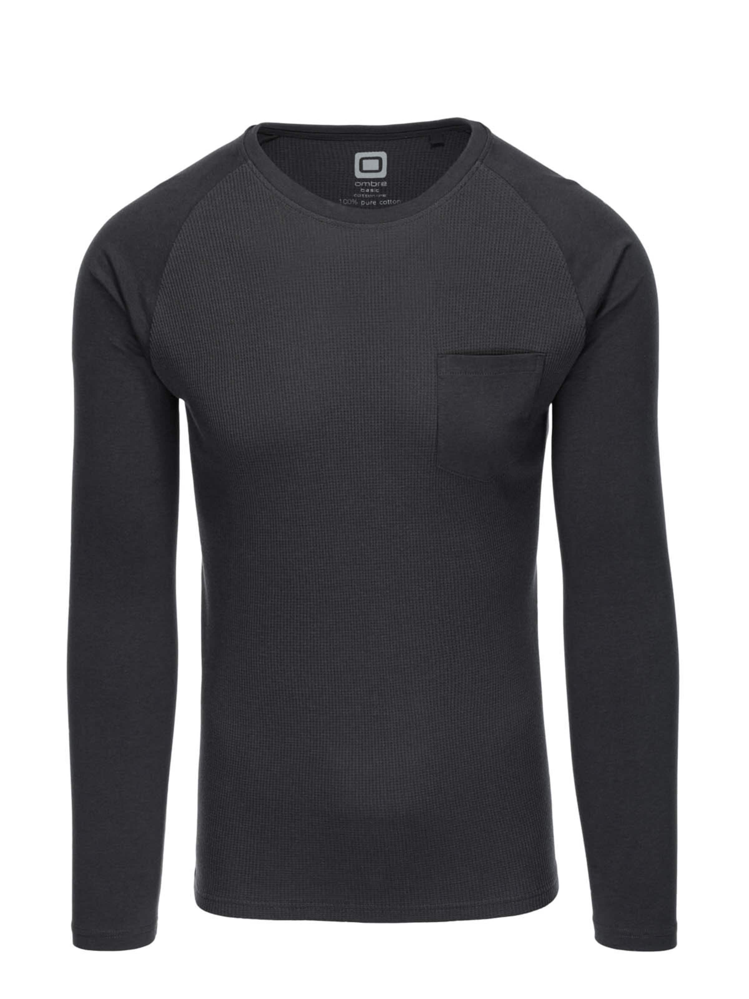 Ombre Shirt 'OM-LSCL-0109' in Grey: front