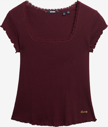 Superdry T-Shirt 'Essential' in Rot: Vorderseite