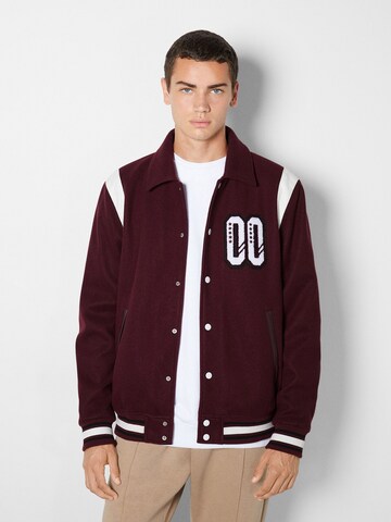 Bershka Between-season jacket in Red: front