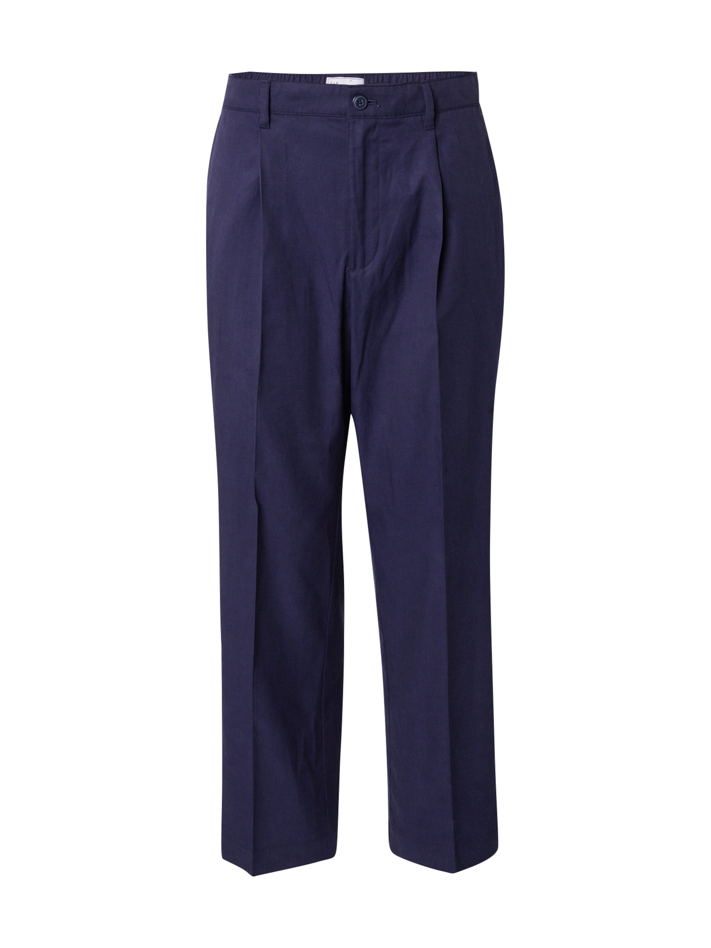 GAP Loose fit Pleat-front trousers in Blue: front