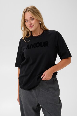 KAFFE CURVE Blouse in Black: front