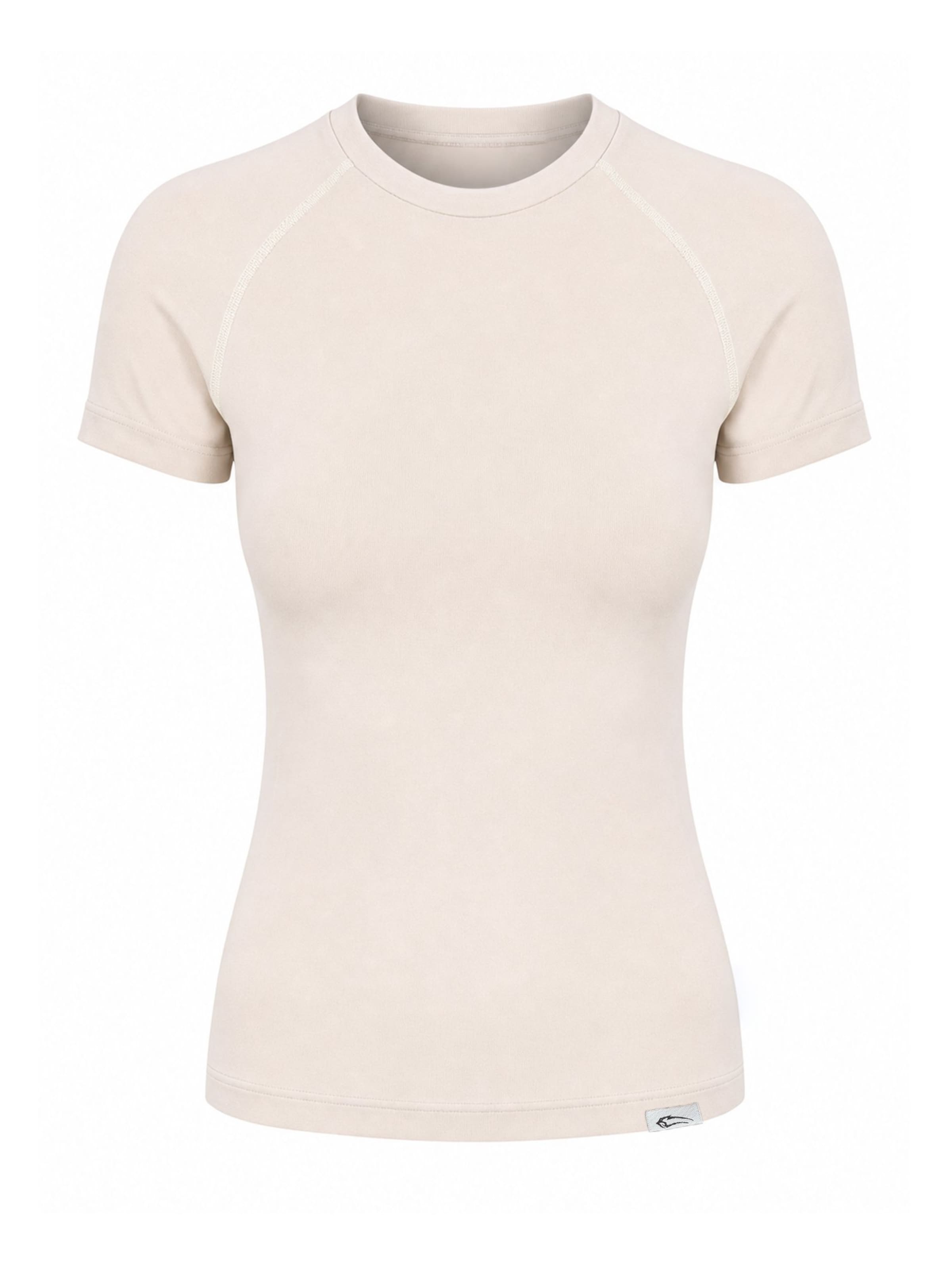 T-shirt ' Lyana ' Smilodox en beige : devant