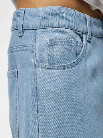 Wide Leg Jean 'PCSmidi' PIECES en bleu