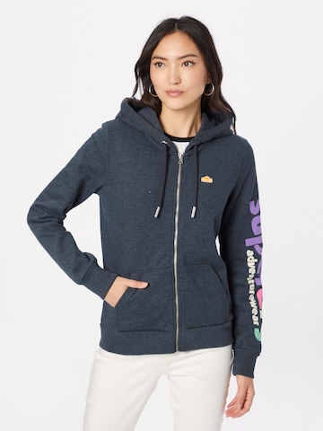 Superdry Sweatjacke in Blau: predná strana