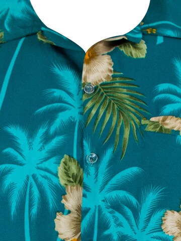 King Kameha Shirt 'Small Flower'‌‌‌‌‌‌‌‌ in Grün