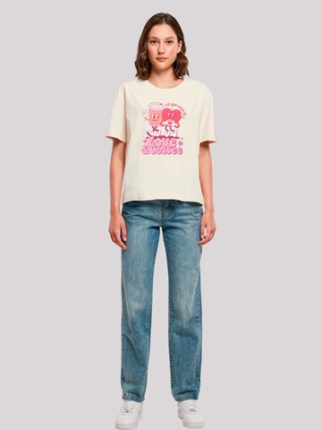 F4NT4STIC Shirt 'Love and Coffe Valentinstag' in Beige