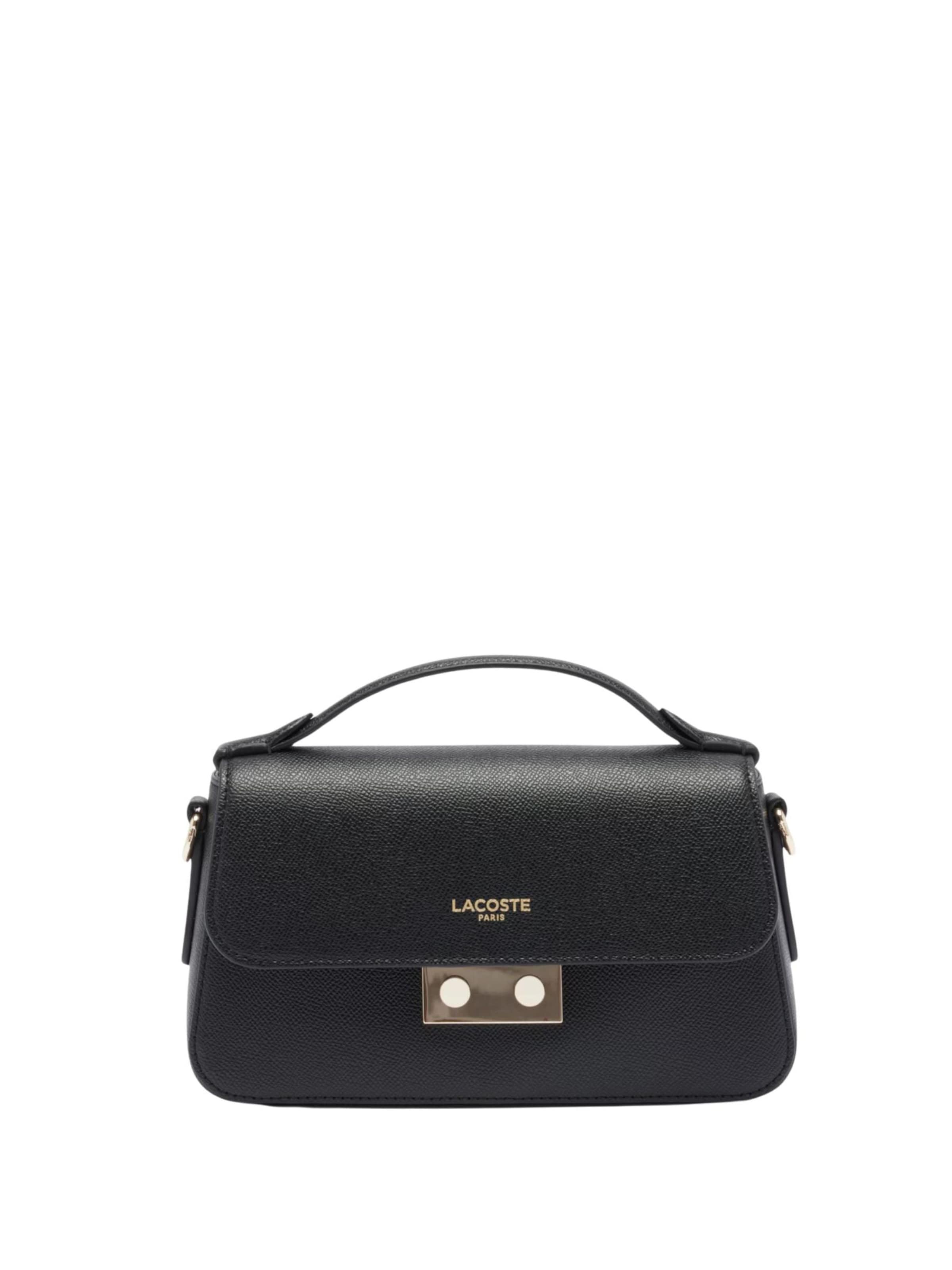 LACOSTE Crossbody Bag 'Lacoste Sac Bandoulière Champs Elysees Noir' in Black: front
