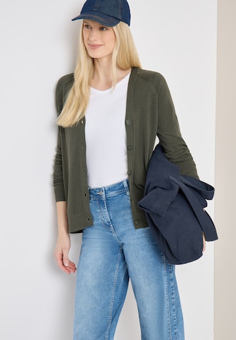 CECIL Knit Cardigan in Green: front