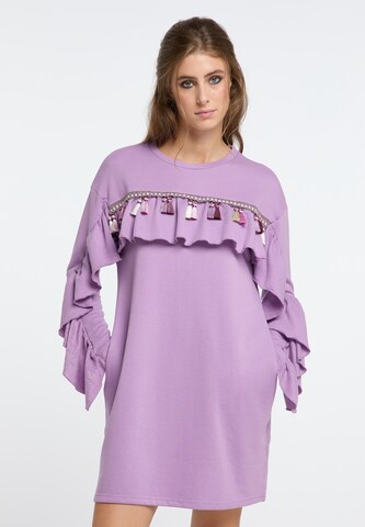 IZIA Dress in Purple: front