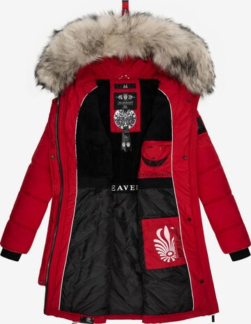 MARIKOO Winter coat 'Chaskaa' in Red