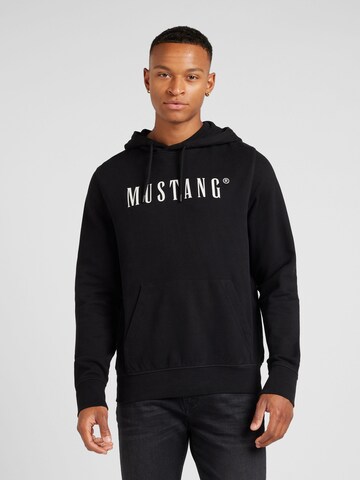 Felpa 'Bronson' di MUSTANG in nero: frontale