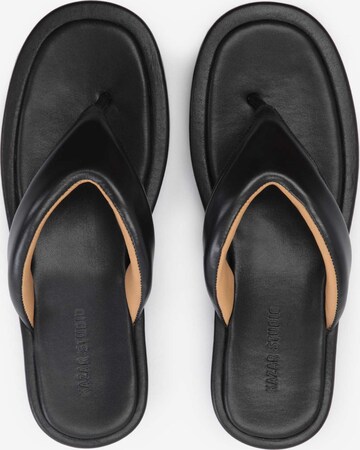 Kazar Studio T-Bar Sandals in Black