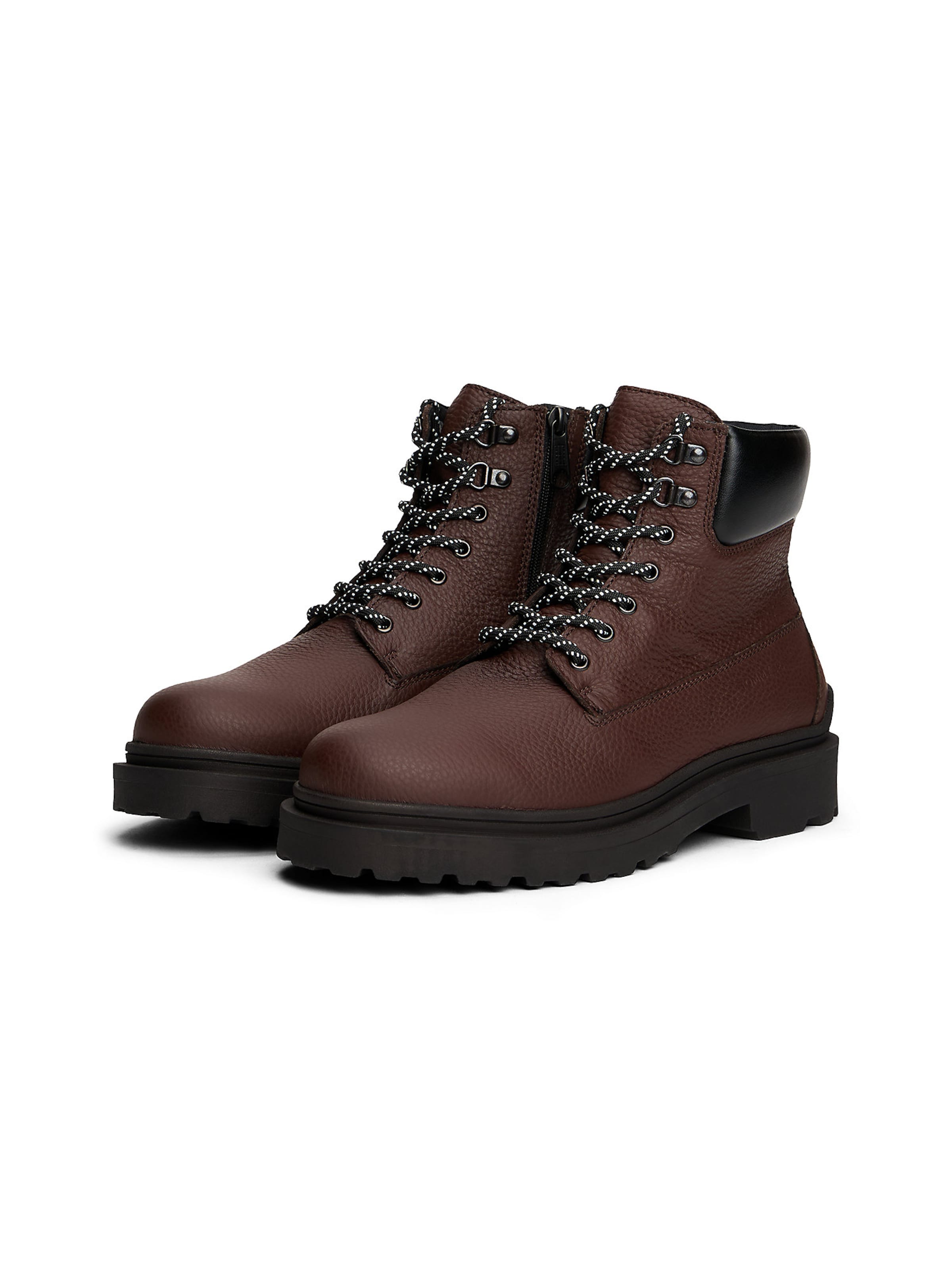 Tommy Jeans Veterboots in Bruin