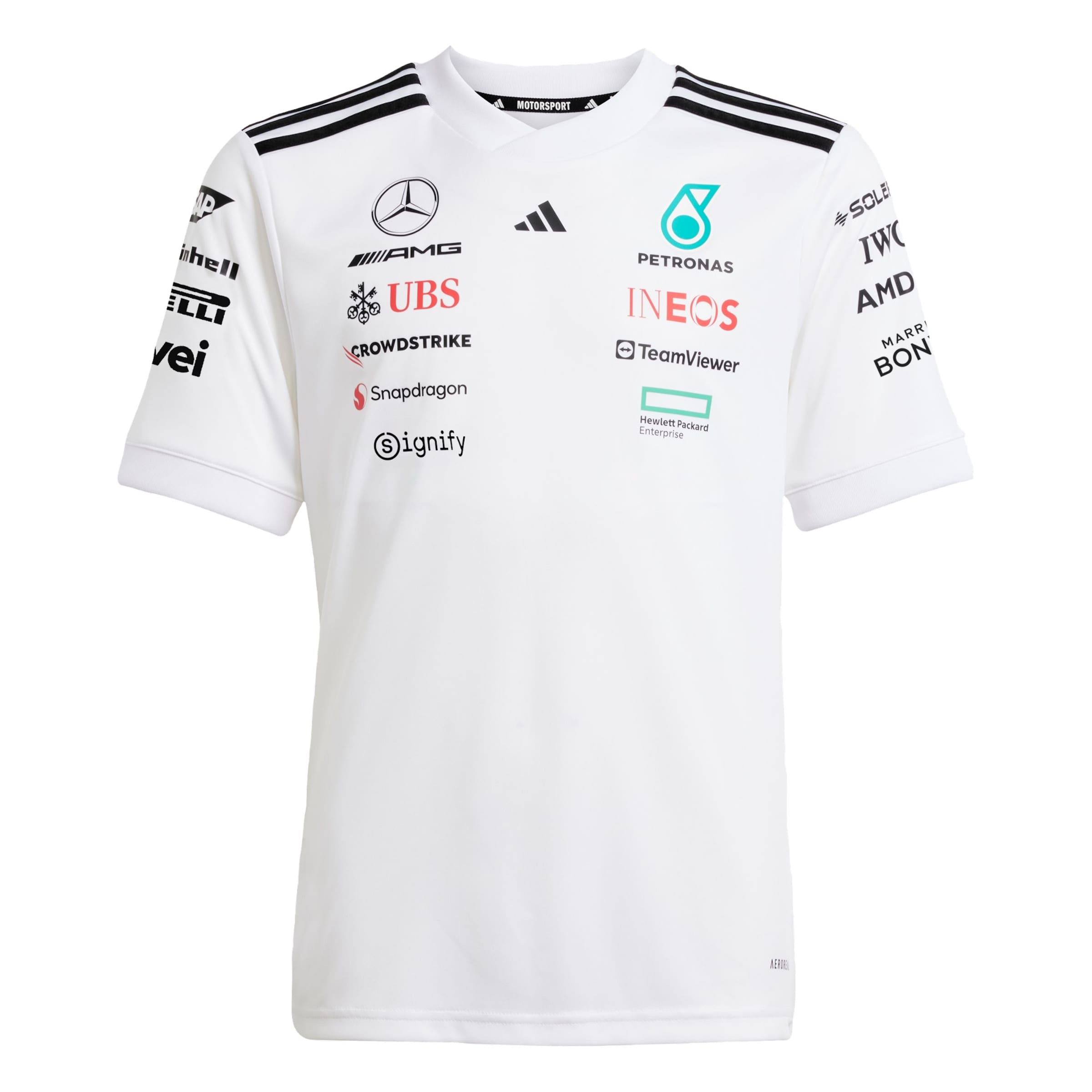 ADIDAS PERFORMANCE Performance Shirt 'MERCEDES - AMG PETRONAS FORMULA ONE TEAM DRIVER' in White: front