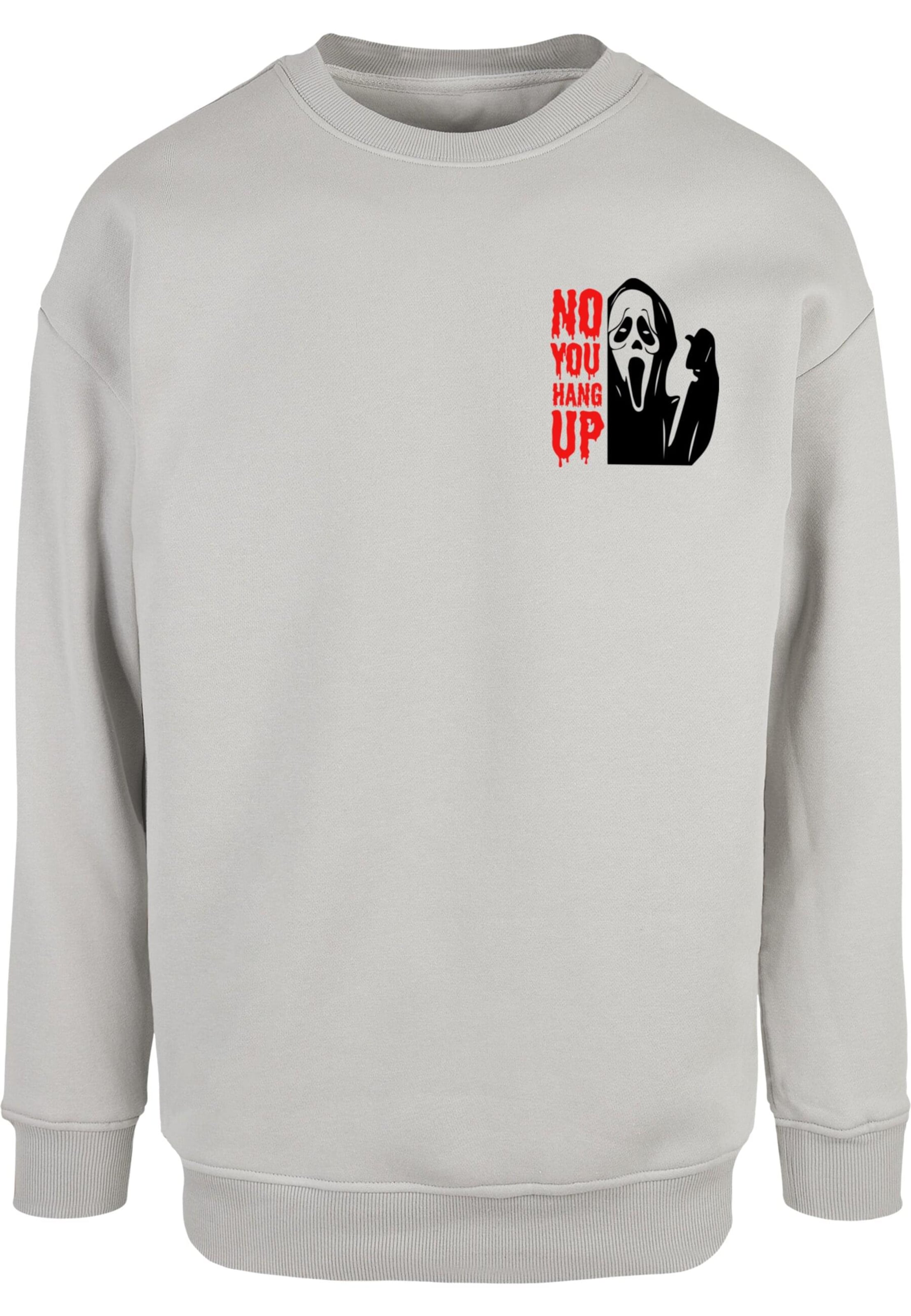 Merchcode Sweatshirt 'No You Hang Up' in Grau: Vorderseite
