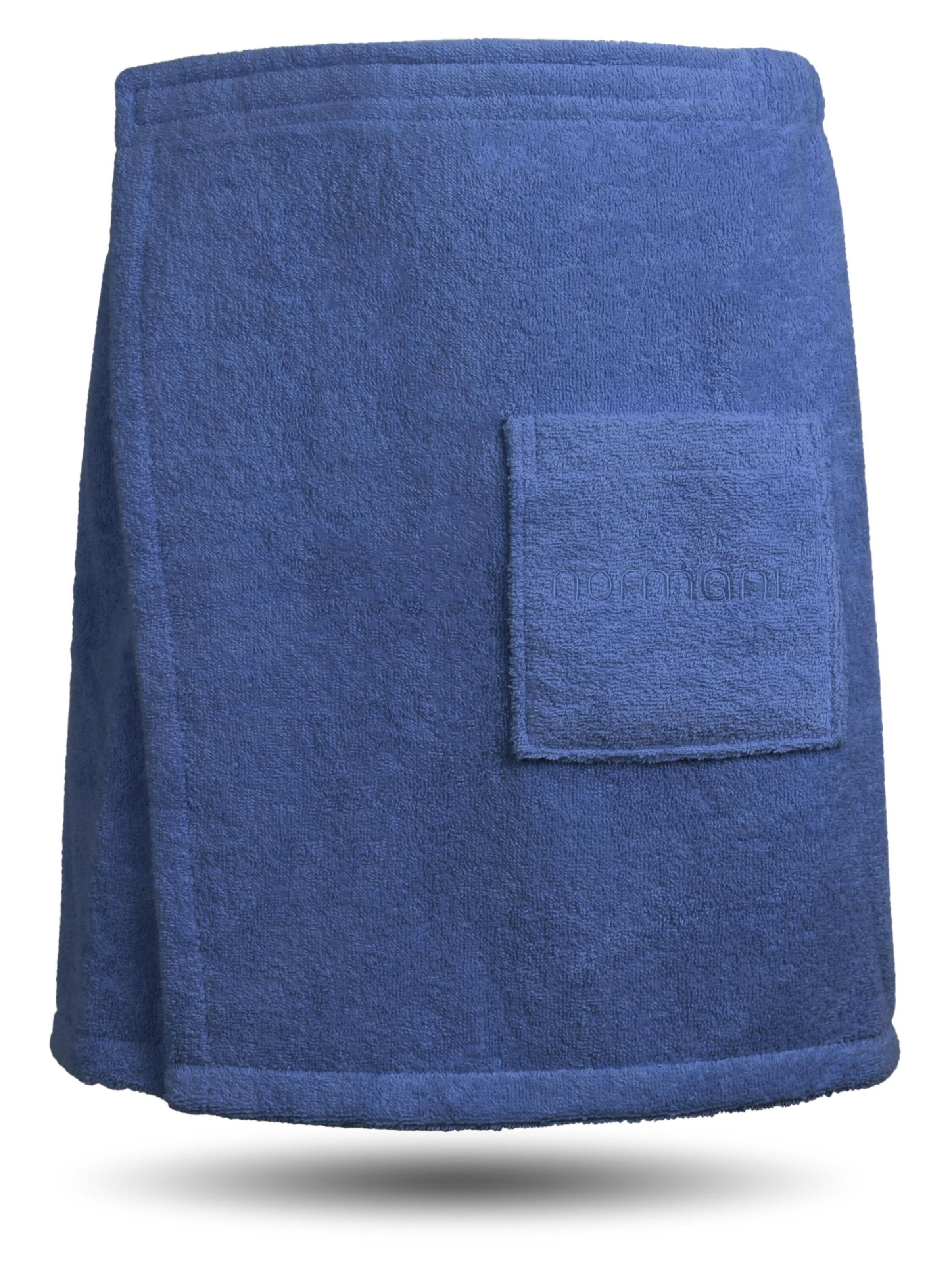 Peignoir court ' Mersin ' normani en bleu : devant