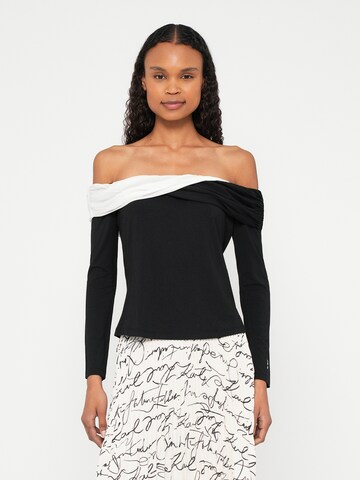 Karl Lagerfeld Μπλουζάκι σε μαύρο: μπροστά