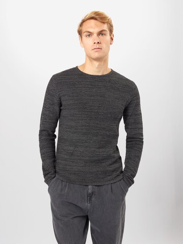 JACK & JONES Regular Fit Pullover 'Theo' i grå: forside