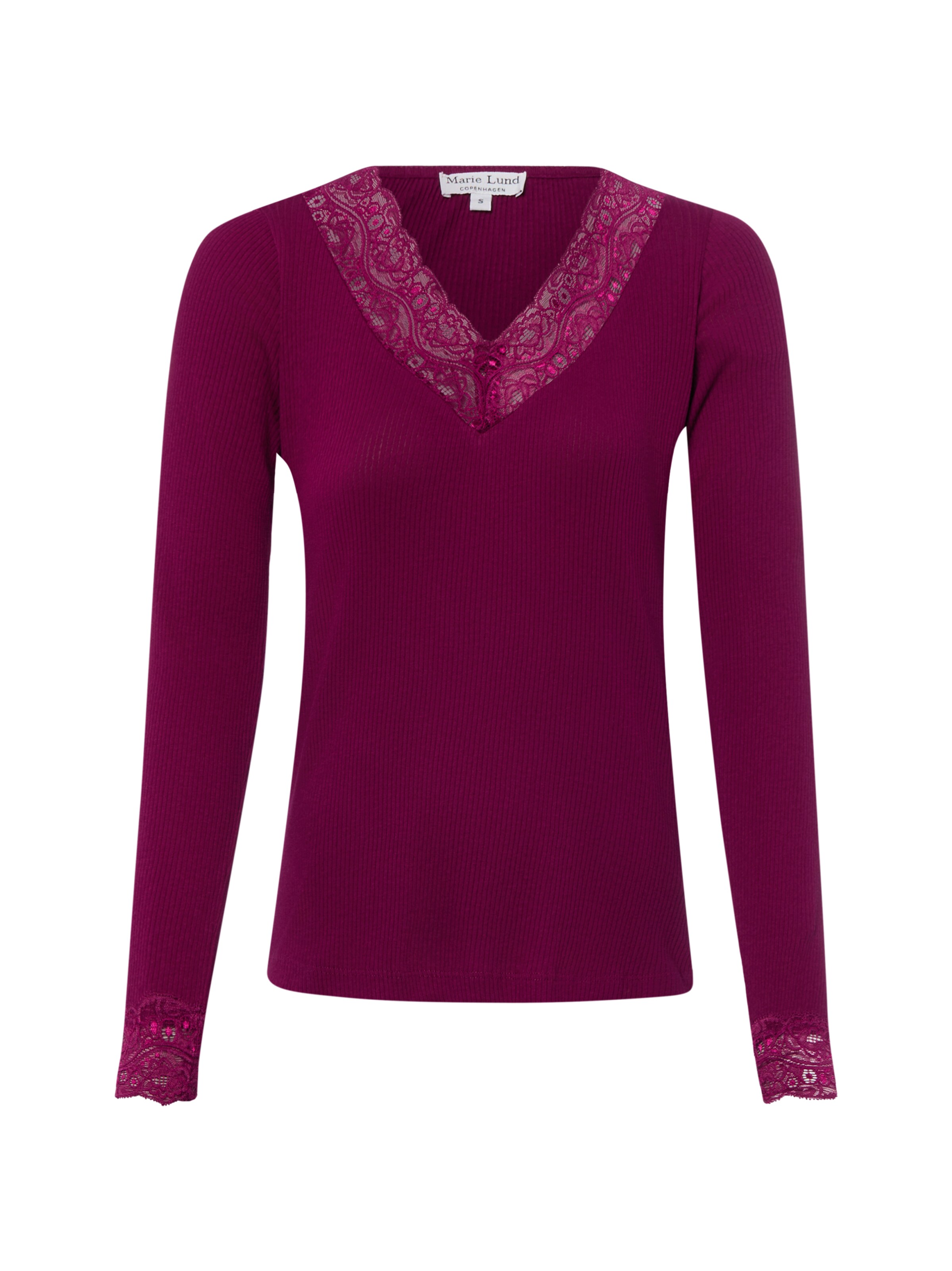 Marie Lund Shirt in S in de kleur Aubergine, Productweergave