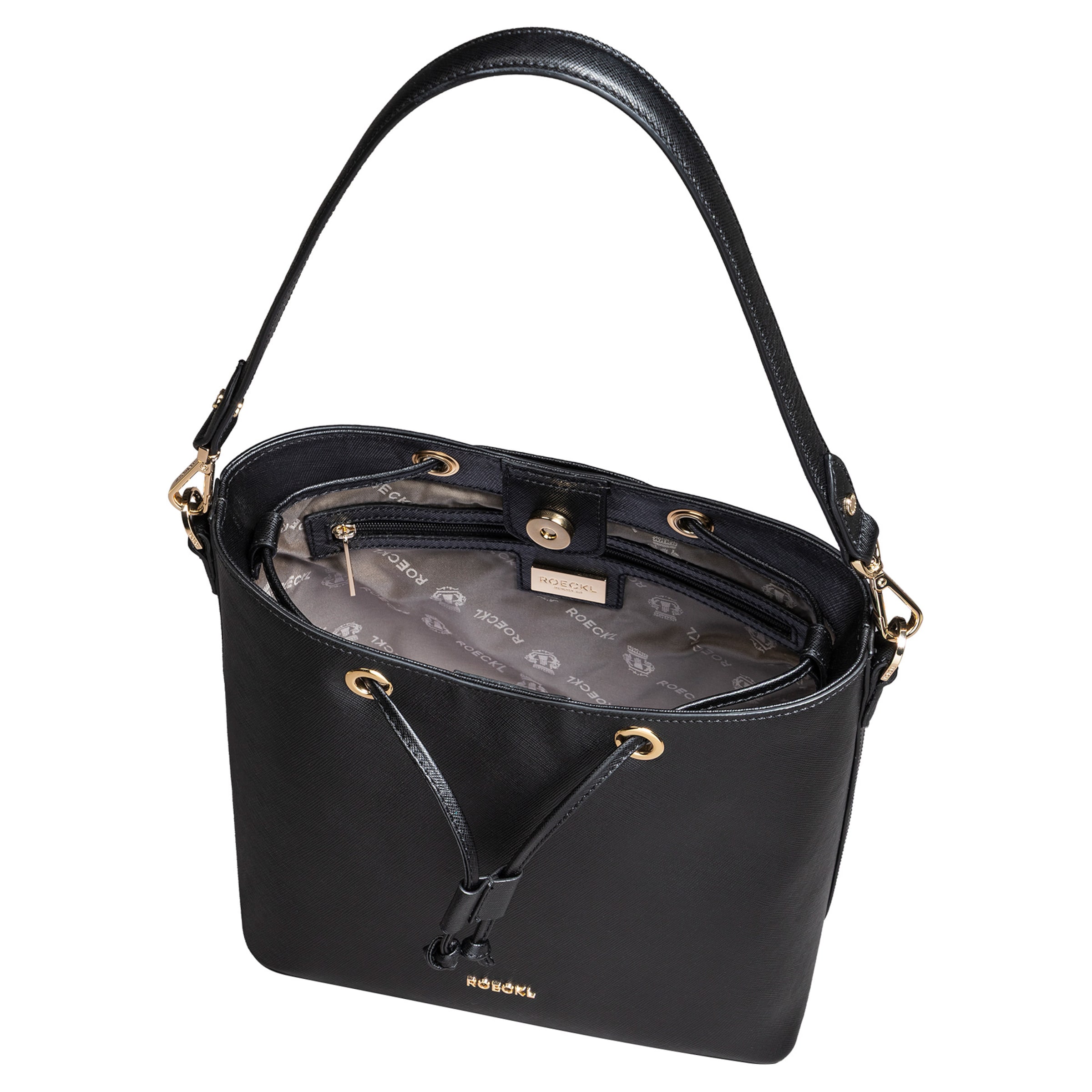 Borsa a spalla 'Pitti Saffiano' di Roeckl in nero