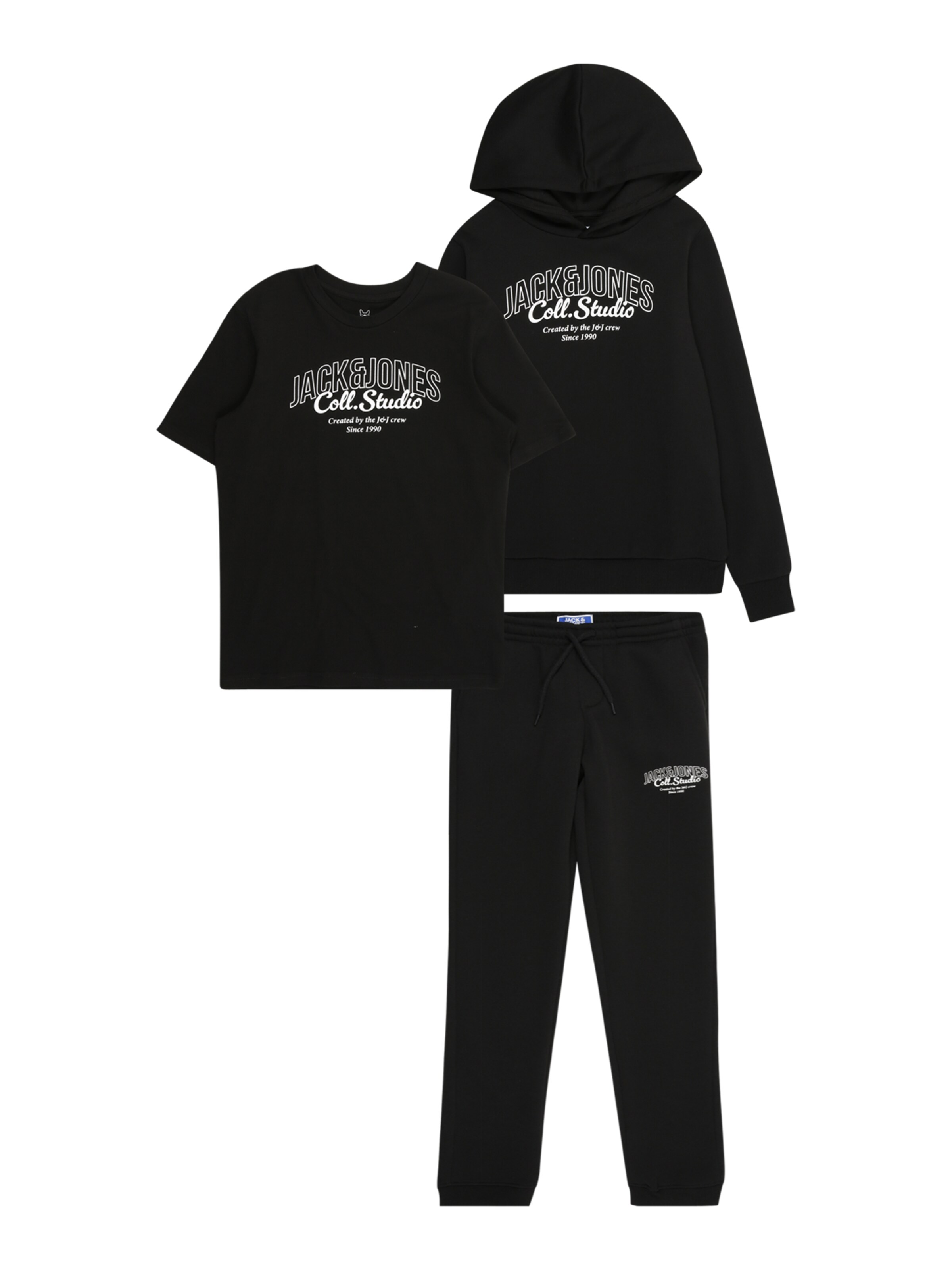 Jack & Jones Junior Σετ 'JJMAKOTO' σε μαύρο: μπροστά