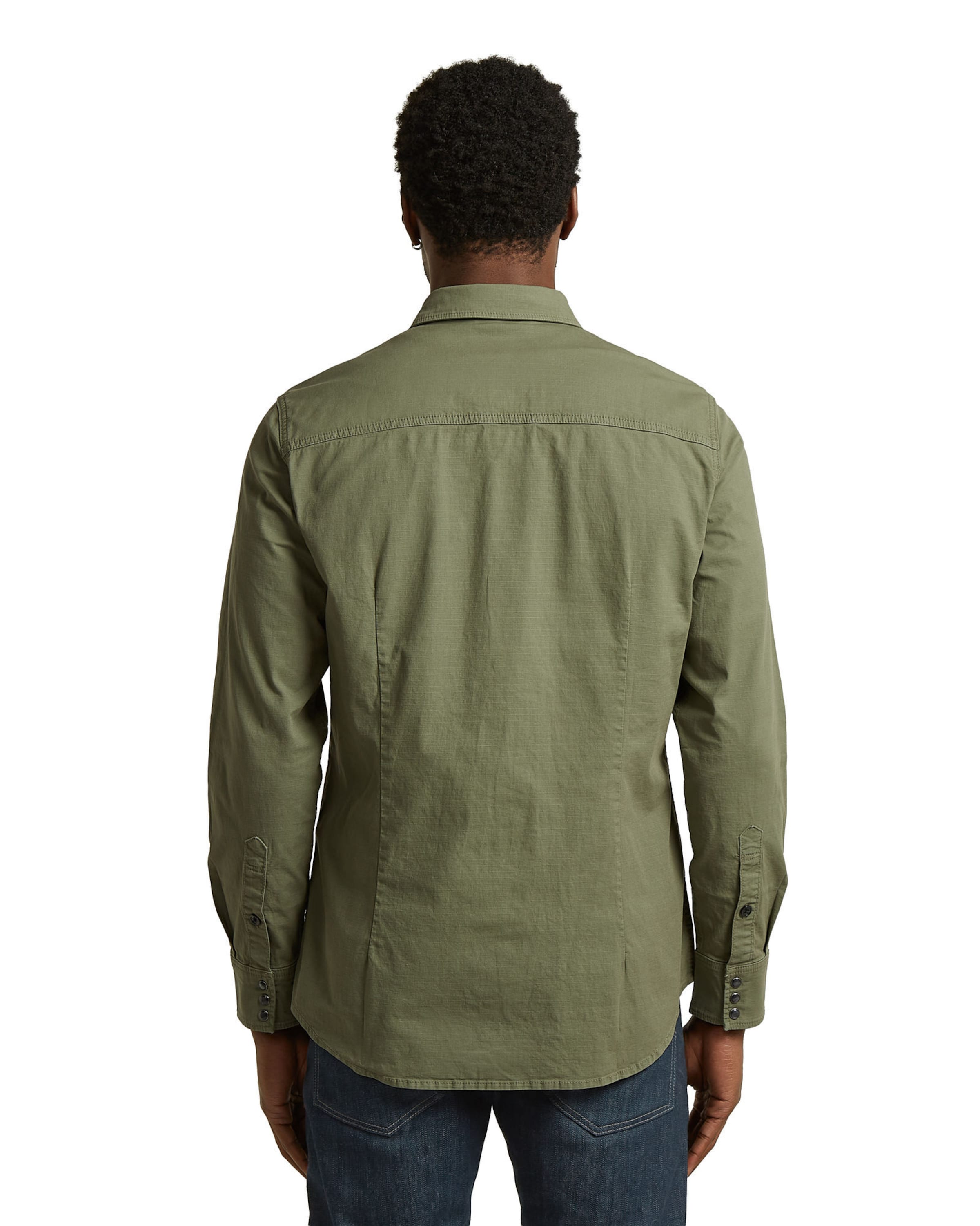G-STAR Slim Fit Shirt - 'Dakota Slim Shirt' in Grün