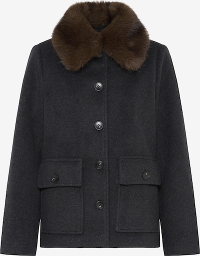 b.young Between-seasons coat in XS in Brown / Mottled grey, Item view