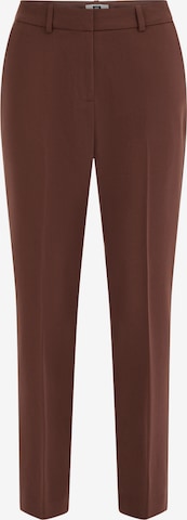 WE Fashion Tapered Suorat housut värissä ruskea: etupuoli