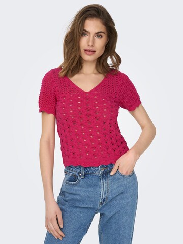 Pull-over 'Becca' ONLY en rose : devant