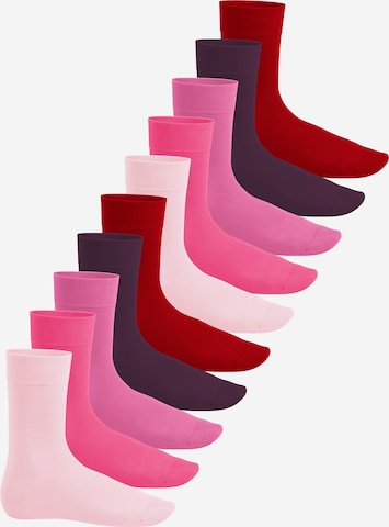 footstar Socken 'EVERYDAY!' in Pink: Vorderseite