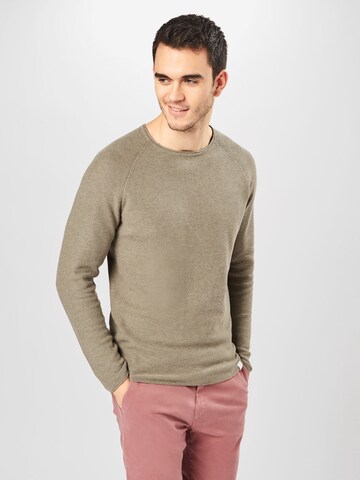 NOWADAYS Pullover 'Honeycomb' i grøn: forside