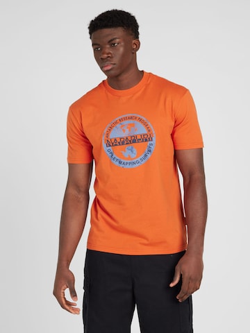 NAPAPIJRI - Camiseta en naranja: frente