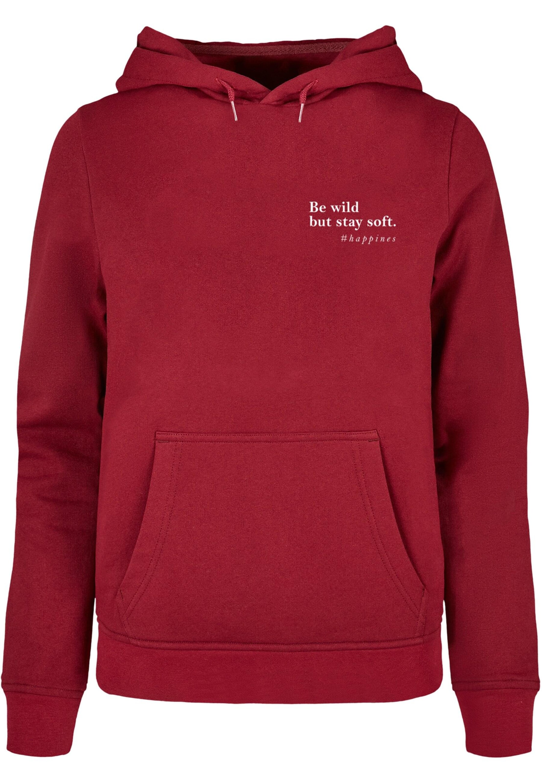 Sweat-shirt 'Happines' Merchcode en rouge : devant