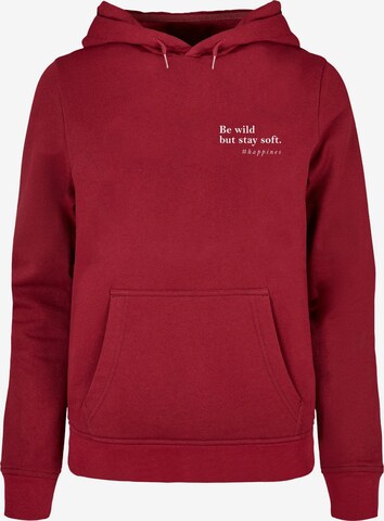 Merchcode Sweatshirt 'Happines' in Rood: voorkant