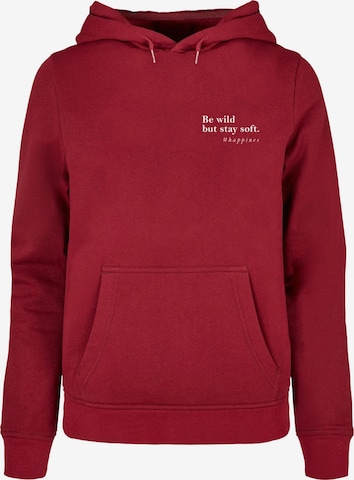 Merchcode Sweatshirt 'Happines' in Rot: predná strana