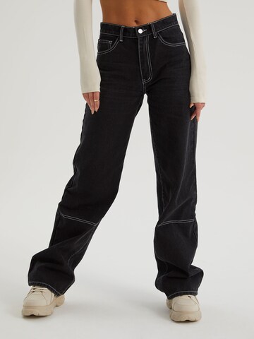 Wide leg Jeans 'Yaren' de la millane pe negru: față