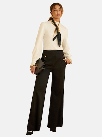Loosefit Pantalon love & roses en noir : devant