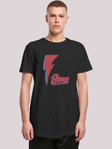T-Shirt 'David Bowie Red Bolt' F4NT4STIC en noir : devant