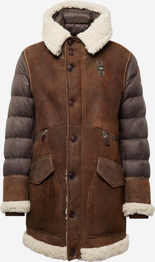 Blauer.USA Manteau d’hiver en marron / brun foncé / blanc cassé, Vue avec produit