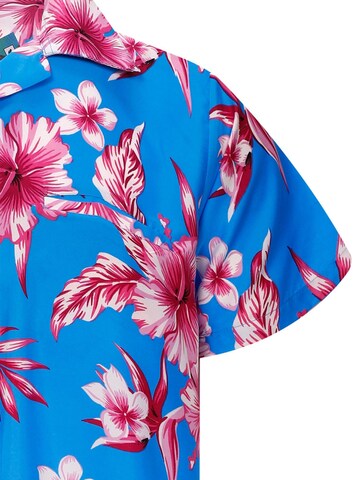 King Kameha Shirt 'Mono Flowers' in Pink