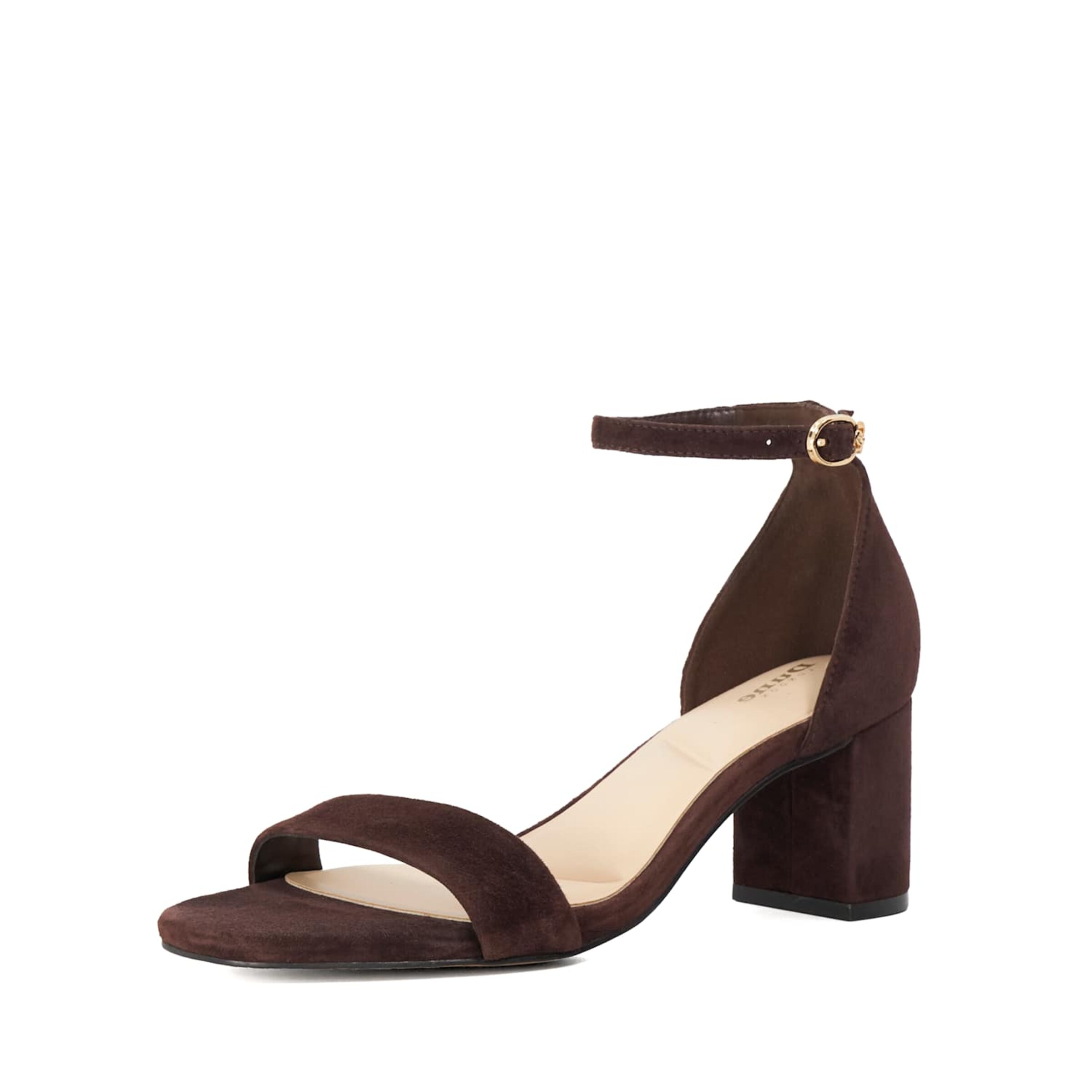 Dune LONDON Riemensandale 'Melins' in Braun: Vorderseite