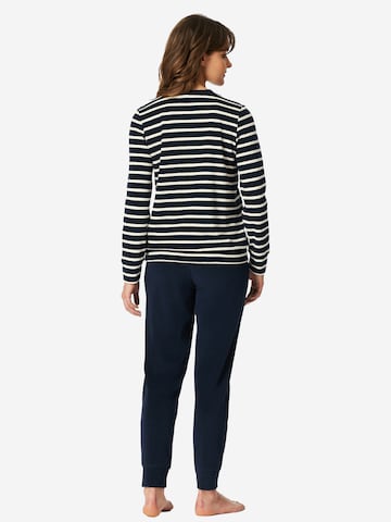 SCHIESSER Pyjama 'Casual Essentials' in Blau