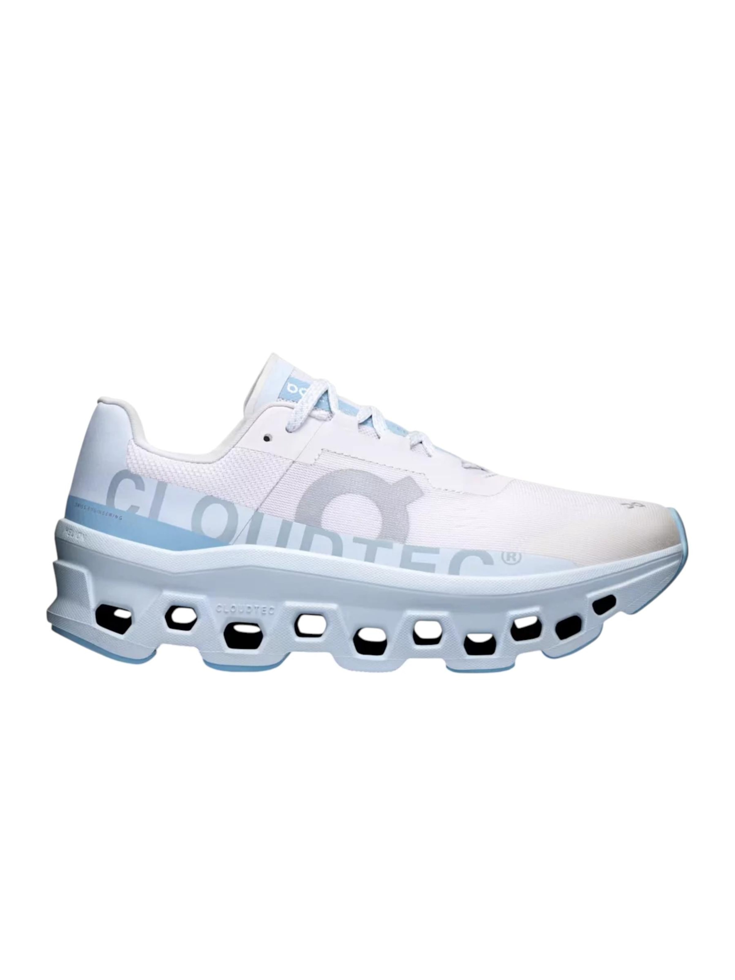On Running shoe 'Cloudmonster' in White: front