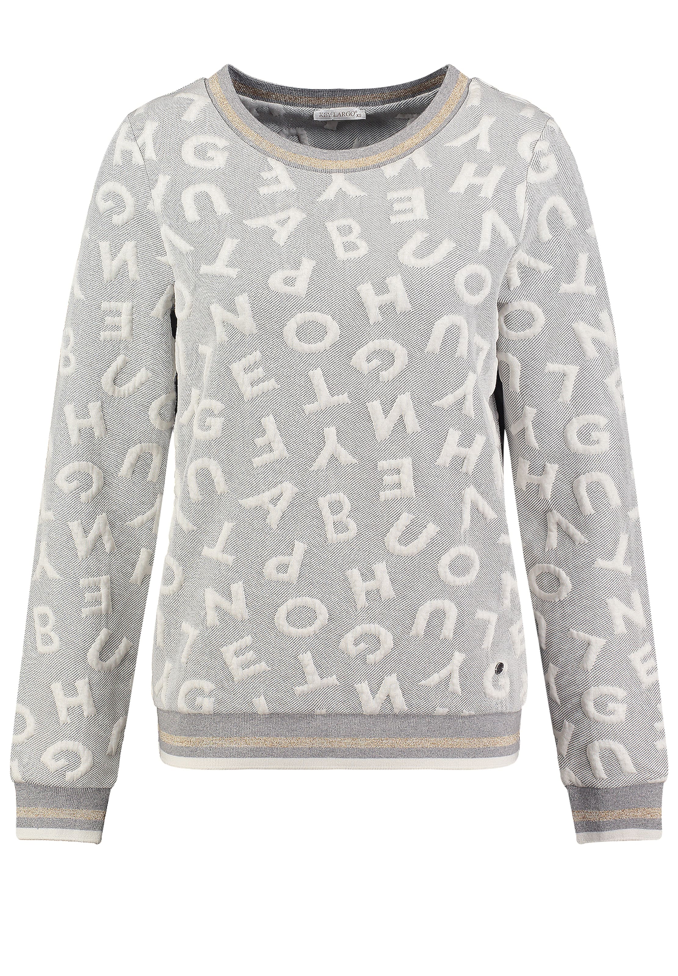 Key Largo Sveter 'Blister' - Sivá: predná strana