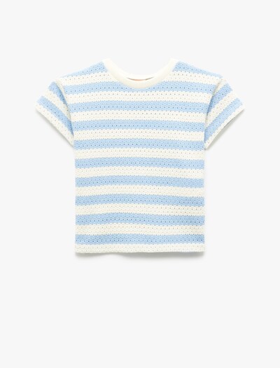 Koton T-Shirt in ecru / hellblau, Produktansicht