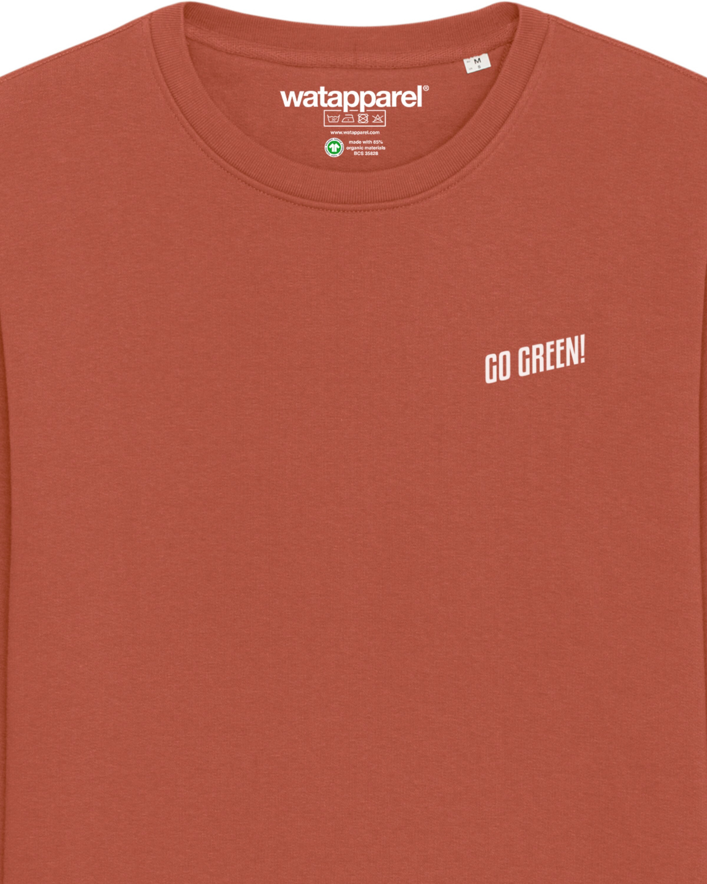 Watapparel Sweatshirt 'Go Green' in Brown