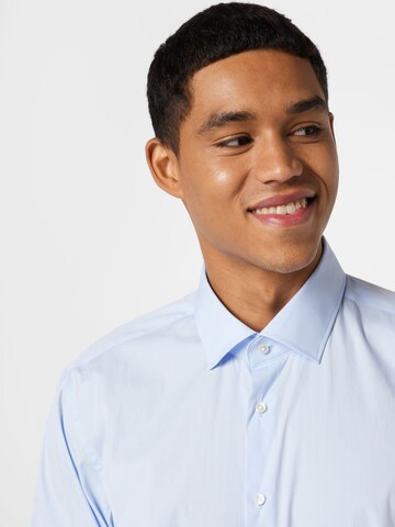 STRELLSON Slim fit Button Up Shirt 'Siro' in Blue