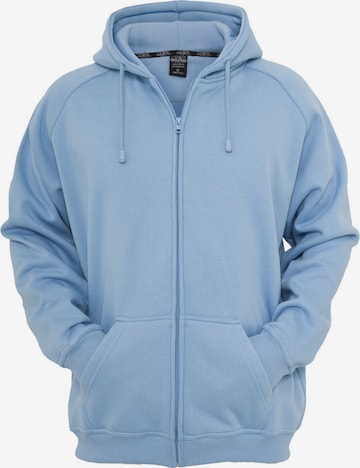 Urban Classics Zip-Up Hoodie in Blue: front