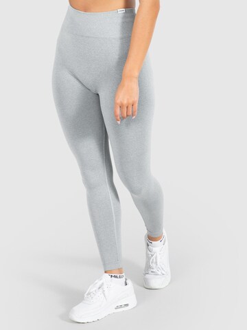 Smilodox Skinny Sporthose 'Amaze Scrunch' in Grau