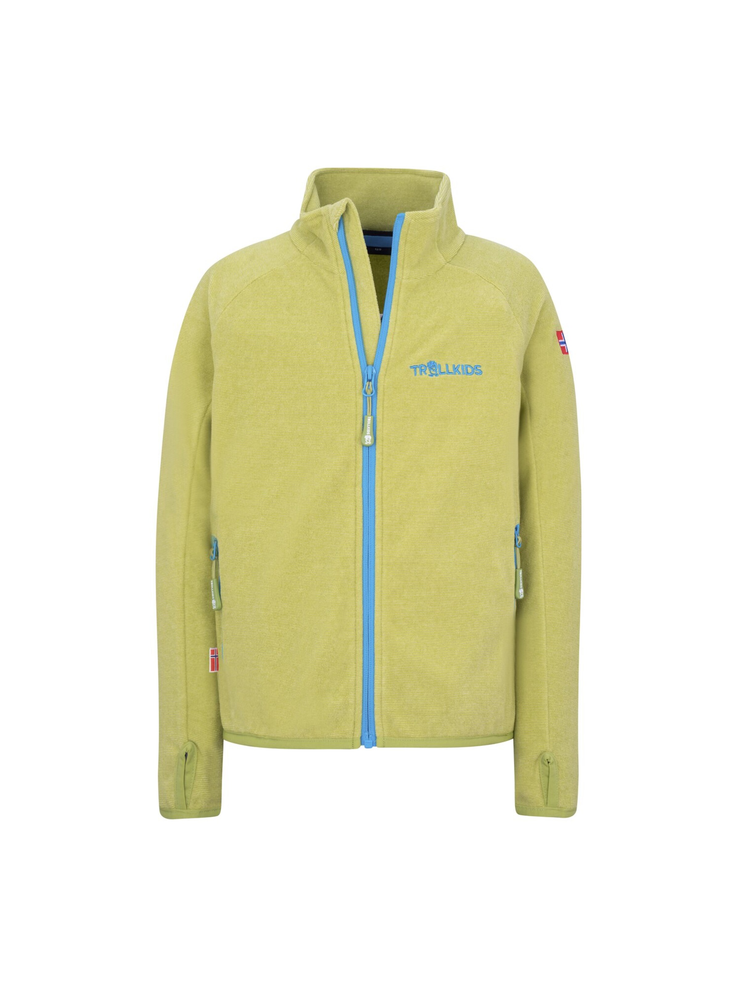 TROLLKIDS Fleece Jacket in Green: front
